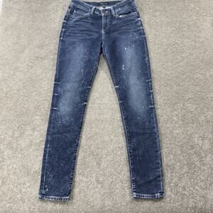 BKE Reserve Women Dark Wash Skinny Jeans Stretch Blue Denim Slim Fit 29 Y2K Read